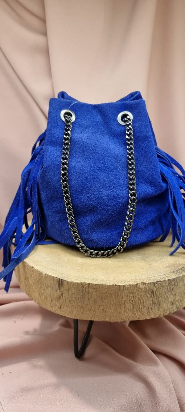 Boutique : sac à main en Dain bleu